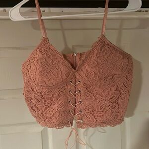 Pink corset top